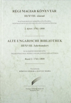 Rgi magyar knyvtr III/XVIII. szzad 2. ktet: 1761-1800