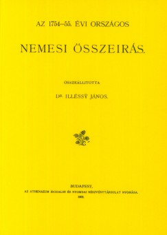 Dr. Illssy Jnos   (sszell.) - Az 1754-55. vi orszgos nemesi sszers