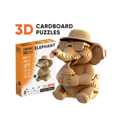 Elef�ntos 3D festhet� karton puzzle (Cartonic)