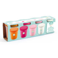 Pillegyurma, �des sz�nek, 4 t�gely (DJECO, narancs/pink/r�zsasz�n/feh�r)