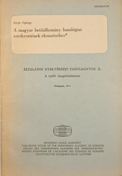 A magyar betllomny fonolgiai szerkezetnek elemzshez
