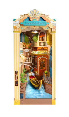 Romantikus Velence, 3D kreatv knyvtmasz ptkszlet LED vilgtssal, 110 db-os