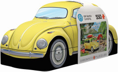 Kempingez�s, 550 db-os puzzle VW Beetle alak� gy�jthet� f�m dobozban (EUROGRAPHICS, 8551-5691)