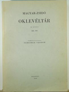 Magyar-zsid oklevltr XI. ktet