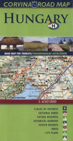 Hungary Road Map + Travel Guide - 1:450 000