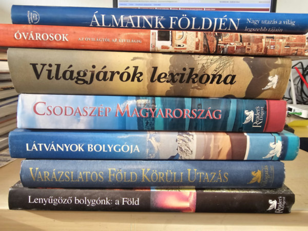 Reader's Digest KÖNYVMENTŐ AJÁNLAT - 7db album, utazás: Álmaink földjén - Nagy utazás a világ legszebb tájain+ Óvárosok - Az Óvilágtól az Újvilágig+ Világjárók lexikona+ Csodaszép Magyarország+ Látványok bolygója+ Varázslatos Föld körüli utazás+ Lenyűgöző b
