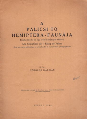 Czgler Klmn - A Palicsi t Hemiptera-Faunja.-klnlenyomat.