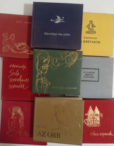 Miniknyvek: Olasz npmesk, A reading fegyhz balaldja, Kpesknyv kp nlkl, Kleist: O. Mrkin, A krtakr, Azorr, Pope: A frtrabls, heine: Gondolatok, Nevula: szz szerelmes szonett