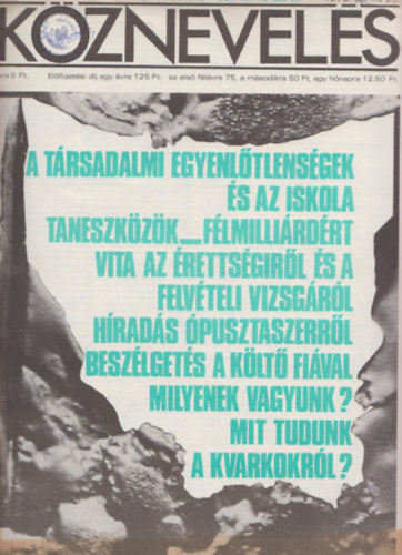 T�th L�szl�  (f�szerk.) - K�znevel�s XXXV. �vfolyam 16. sz�m (1979. �prilis 20.)
