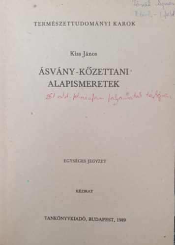 Kiss Jnos - svny-kzettani alapismeretek