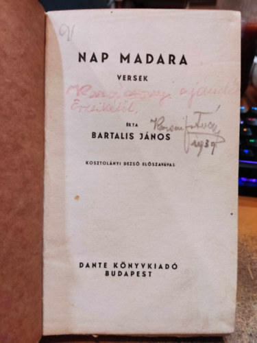 Bartalis Jnos - Nap madara