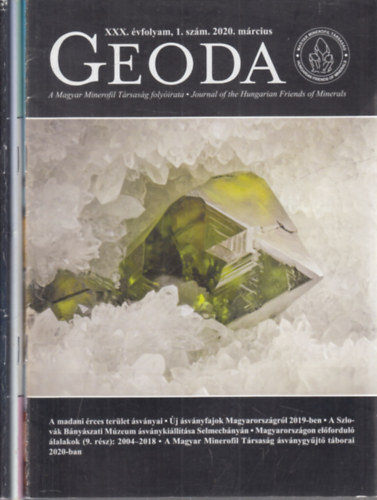 Geoda folyirat 2020/1-3. (teljes vfolyam, 3 db. lapszm)- A Magyar Minerofil Trsasg folyirata