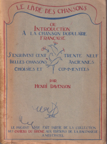 Henri Davenson - Le livre des chansons