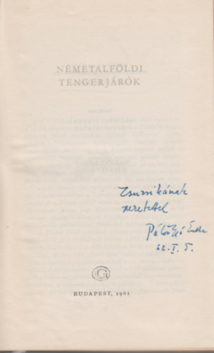 P�lv�lgyi Endre - N�metalf�ldi tengerj�r�k