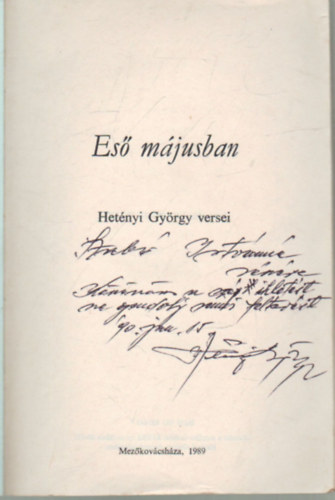 Es mjusban- Hetnyi Gyrgy versei
