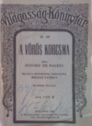 Honoré de Balzac - A Vörös Korcsma