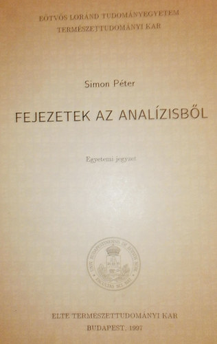 Simon Pter - Fejezetek az analzisbl