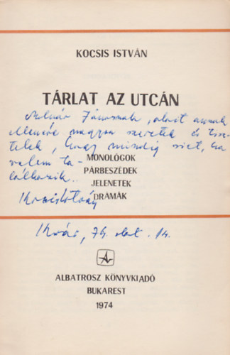 Kocsis Istvn - Trlat az utcn (Dediklt)
