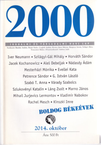 2000 Irodalmi �s T�rsadalmi Havi Lap - 2014. okt�ber