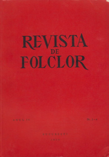 Revista de Folclor Anul V Nr. 1-2