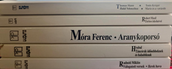Robert Musil, Móra Ferenc, Bohumil Hrabal, Radnóti Miklós Thomas Mann - Európa diákkönyvtár könyvcsomag