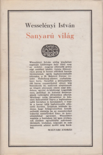 Wesselnyi Istvn - Sanyar vilg