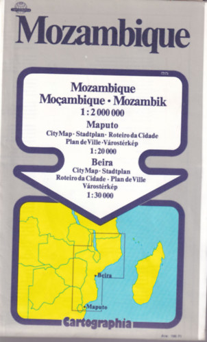 Mozambik  trkp 1: 2 000 000 (Maputo 1: 20 000, Beira 1: 30 000) 1990 -es