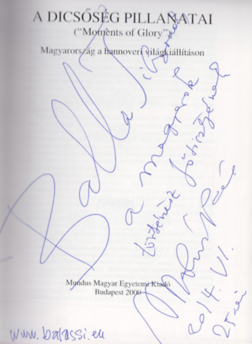Moln�r P�l - A dics�s�g pillanatai - ( Moments of Glory ) - Magyarorsz�g a hannoveri vil�gki�ll�t�son - dedik�lt