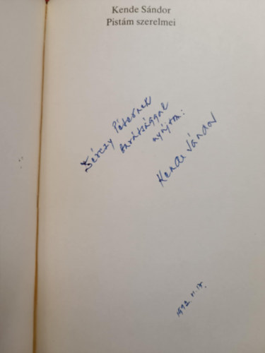 Kende Sndor - Pistm szerelmei
