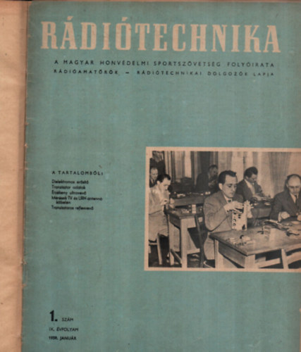 F�vesi Gyula  (felel�s szerkeszt�) - R�di�technika 1959. teljes �vfolyam. (1-12 . sz�m.) - egybek�tve.
