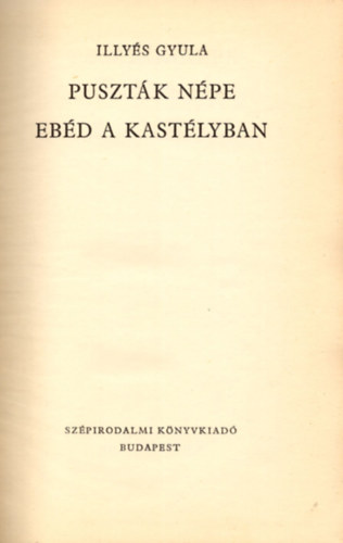 Illys Gyula - Pusztk npe - Ebd a kastlyban