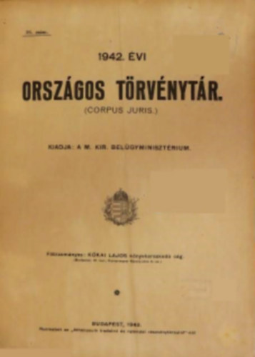 1942. vi Orszgos Trvnytr (Corpus juris)