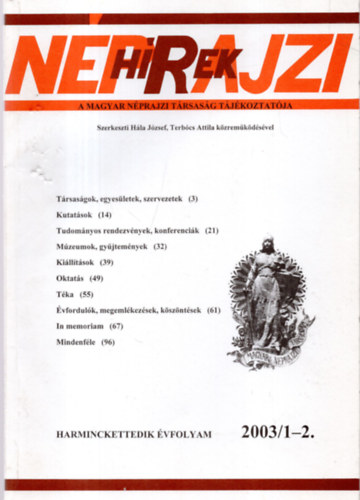 Hla Jzsef - Nprajzi hrek 2003/1-2