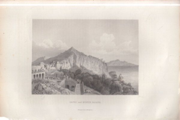 Capri �s Salara l�tk�pe - eredeti litogr�fia (metszet)