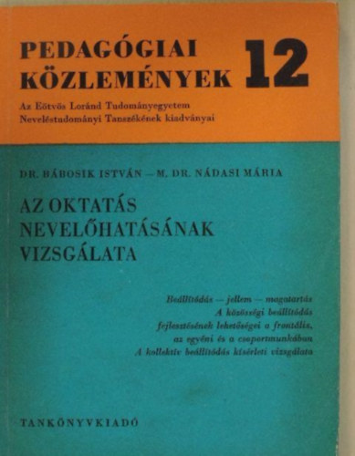 dr. dr. n�dasi m�ria b�bosik istv�n - Pedag�giai k�zlem�ny 12