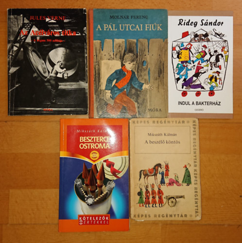 Jules Verne, Molnr Ferenc, Rideg Sndor, Mikszth Klmn - 5 kivl ifjsgi regny: Az aclvros titka, A Pl utcai fik, Indul a bakterhz, Beszterce ostroma, A beszl knts