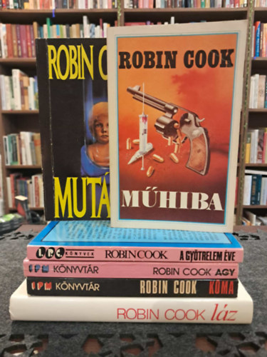 Robin Cook - 6 db Robin Cook kötet, KÖNYVMENTŐ AJÁNLAT: Mutáció, Műhiba, A gyötrelem éve, Kóma, Agy, Láz