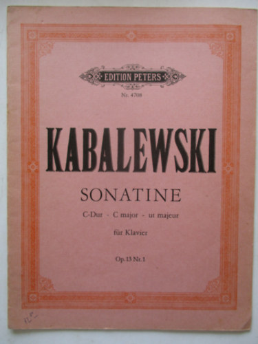 Dmitri Kabalewski - Kabalewski Sonatine fr klavier Op. 13 Nr.1
