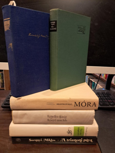 Palotai Boris, M�ra Ferenc, Kosztol�nyi Dezs�, Szilv�si Lajos, Sur�nyi Mikl�s Kr�dy Gyula - 6 db sz�pirodalmi K�NYVMENT� AJ�NLAT: V�ci utcai h�lgytisztelet + Kegyetlen ifj�s�g /Keser� mandula + Aranykopors� + Nero, a v�res k�lt� /�des Anna + V�zv�laszt� + A trianoni p�va