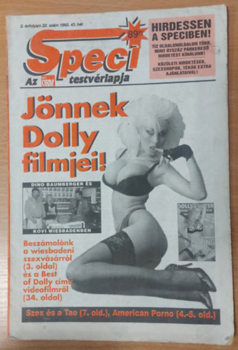 Speci 2. �vfolyam 22. sz�m 1993. 43. h�t