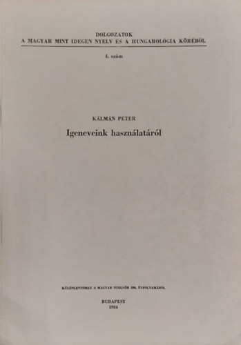 Klmn Pter - Igeneveink Hasznlatrl (Klnlenyomat)