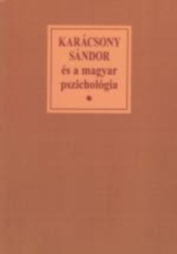 Karcsony Sndor s a magyar pszicholgia