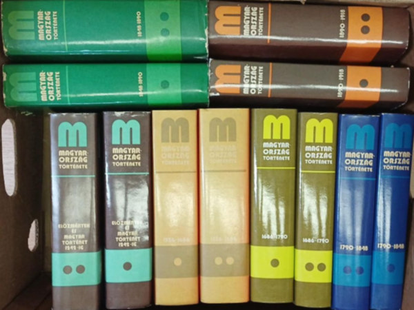 Ember Győző (szerk.), Heckenast Gusztáv (szerk.), Mérei Gyula (szerk.), Hanák Péter (szerk.), Ránki György (szerk.), Pach Zsigmond Pál (a szerkesztő bizottság vez Székely György (szerk.) - Magyarország története 14 kötetben: Előzmények és magyar történet 1242-ig I-II. + 1526-1686 I-II. + 1686-1790 I-II. + 1790-1848 I-II. + 1890-1918 I-II. + 1918-1919 1919-1945 I-II. (14 kötet)