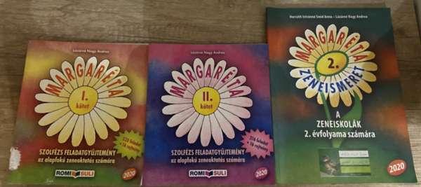 L�z�rn� Nagy Andrea Horv�th Istv�nn� Smid Anna - 3 db-os szolf�zs �s zeneismeret csomag - Margar�ta szolf�zs feladatgy�jtem�ny I. �s II. k�tete + Margar�ta zeneismeret tank�nyv a 2. �vfolyam sz�m�ra