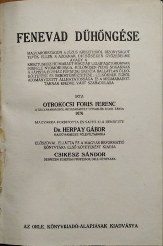 Otrokocsi Foris Ferenc - Fenevad dhngse