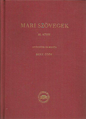 Beke Ödön (szerk.) - Mari szövegek III. kötet