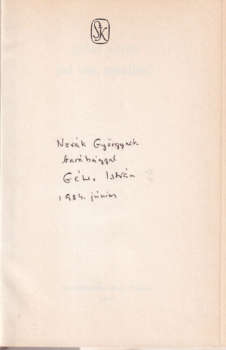 G�her Istv�n - Mi van,Catullus? dedik�lt