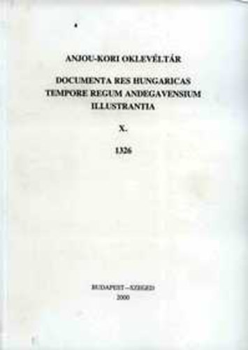 Anjou-kori oklev�lt�r X. 1326