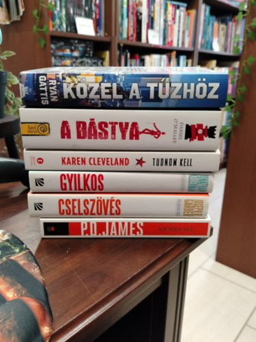Ryan Gattis Daniel O'Malley Karen Cleveland Jonathan Kellerman Joseph R. Garber P. D. James. - KÖNYVMENTŐ AJÁNLAT, 6 DB. KRIMIK. Közel a tűzhöz, A bástya, Tudnom kell, Gyilkos, Cselszövés, Nem nőknek való.