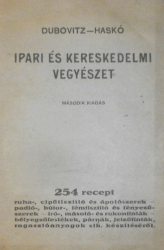 Dubovitz-Hask - Ipari s kereskedelmi vegyszet
